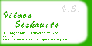 vilmos siskovits business card